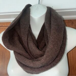Isaac Mizrahi Live Brown 100% Cashmere Infinity Scarf